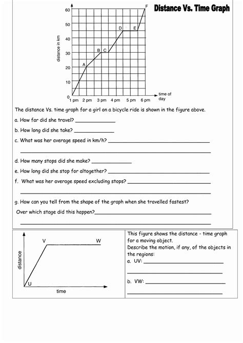 50 Distance Vs Time Graph Worksheet | Chessmuseum Template Library 5th ...