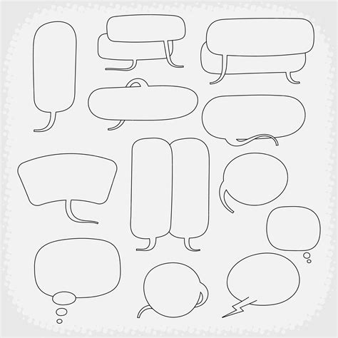 Ручно нарисованный черный контур чат пузырь | Премиум векторы