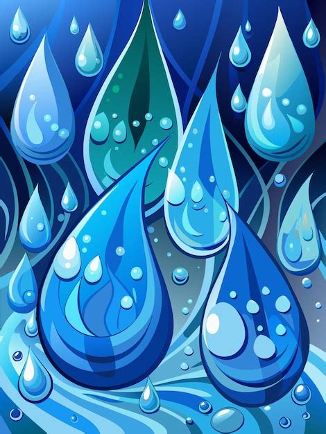 Las gotas de agua son gráficos vectoriales ilustrados en formato de