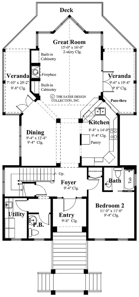 Mediterranean Style House Plan 2 Beds 2 5 Baths 1794 Sq Ft Plan 930 149