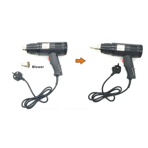 W Electric Heat Gun Portable Handheld Hot Air Power Tools Adjustable Wind Speed With Nozzles
