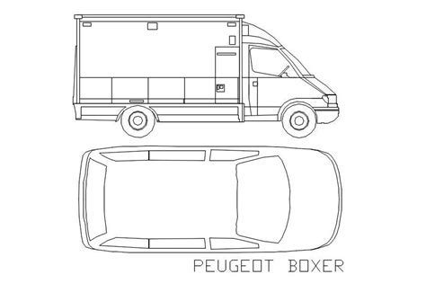 Peugeot Boxer Block In Autocad Dwg File Cadbull