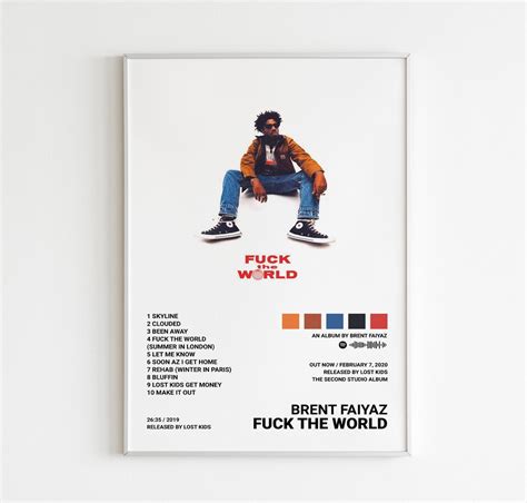 Brent Faiyaz Affiche Fuck The World Affiche De Couverture Etsy France