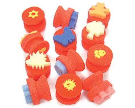 Dabbers Foam Assorted Pack Of 12 Supplies East Riding