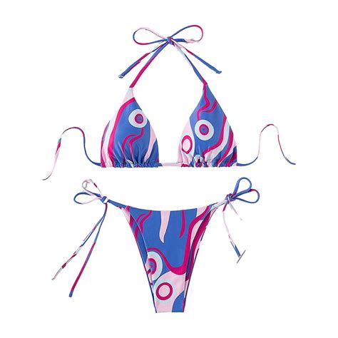 Women S Sexy Bikini Sets Triangle Bathing Suit And String Thong High Cut Piece Bikini