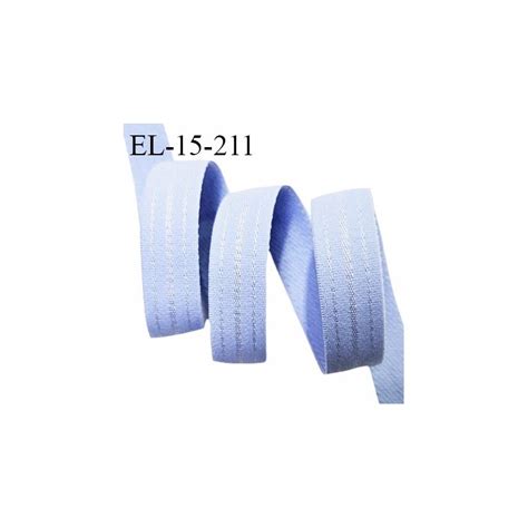 Elastique lingerie 15 mm haut de gamme couleur bleu largeur 15 mm très doux au toucher