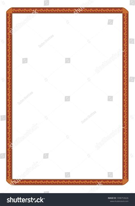 Designer Wooden Border Frame Decorated Vector Stock Vector (Royalty ...