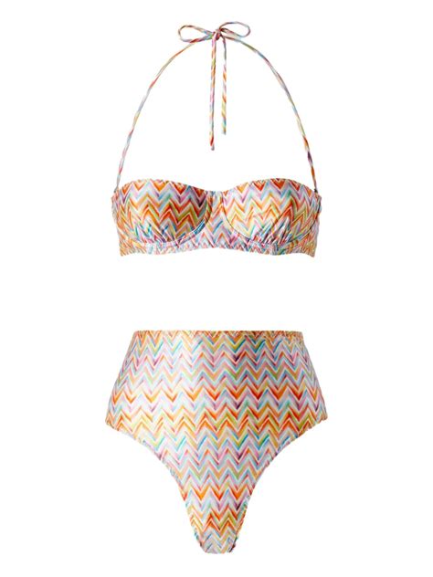 Missoni Zigzag Pattern Bikini In Multi ModeSens
