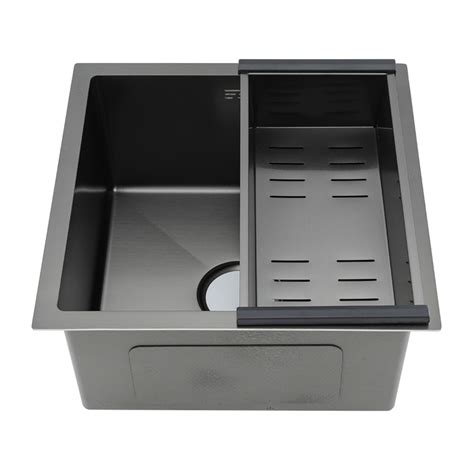 Кухонная мойка с коландером и сливной арматурой Gappo черный GS4444-6 ...