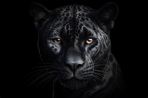 Premium Photo Black Panther Closeup Potrait