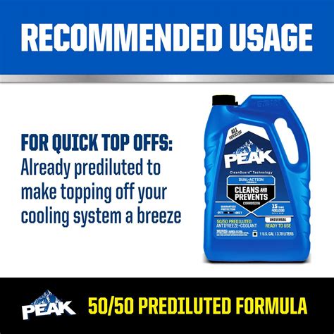 PEAK CleanGuard Technology Universal Antifreeze And Coolant Ready To Use