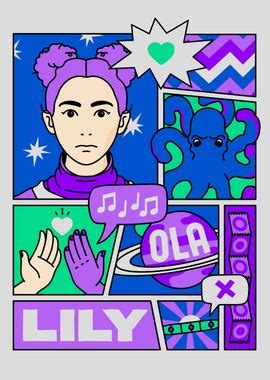 Cosmic Lily Poster Picture Metal Print Paint By Sex Education