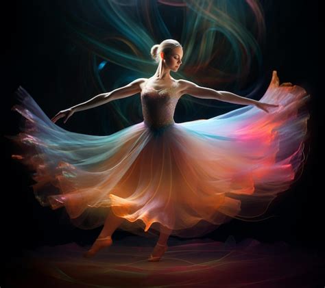 Premium Ai Image Arafed Image Of A Woman In A Colorful Dress Dancing