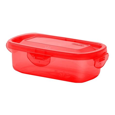 Contenedor Cubasa Rectangular Ml Rojo Walmart