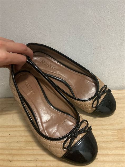 Sapatilha Arezzo Nude Preta Tam Sapatilha Feminina Arezzo Usado Enjoei