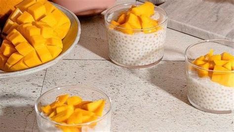 Resep Es Mango Sago Untuk Teman Buka Puasa Rasanya Manis Segar Dan