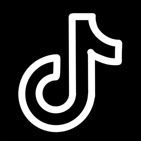 Tiktok Black And White Icon