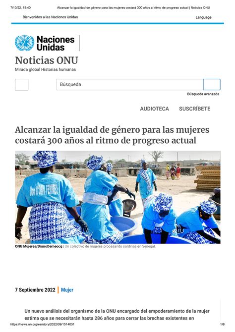 Alcanzar La Igualdad De G Nero Para Las Mujeres Costar A Os Al