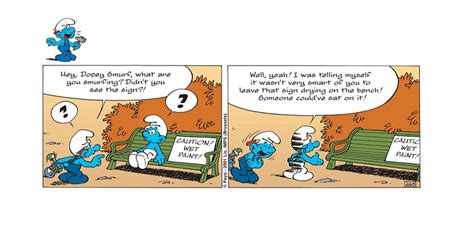 Dopey Smurf With A Wet Paint By Morandante On Deviantart