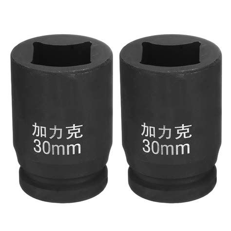 2pcs 4 Point Square Socket 1 Drive 30mm Metric 40cr Square Impact