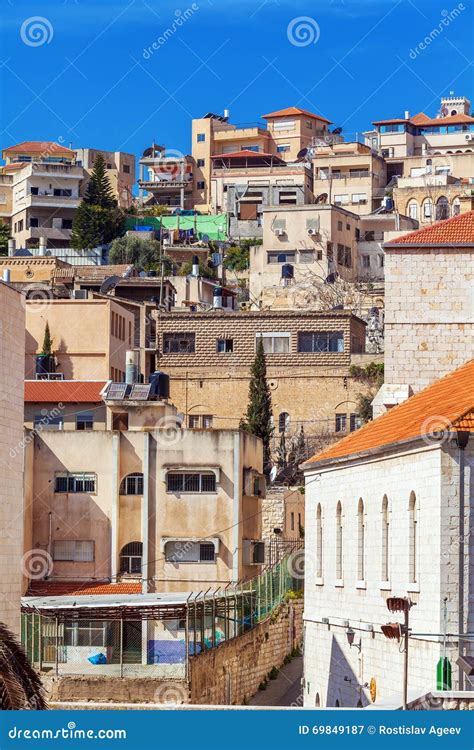 Roofs of Old City in Nazareth Stock Image - Image of houses ...