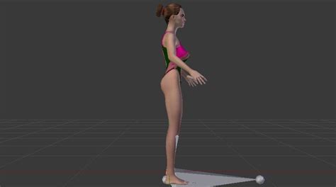 D Model A Woman In A Bikini VR AR Low Poly CGTrader