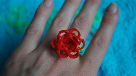 Кольцо Цветок из резинок своими руками #сделай_сам #ручнаяработа # ...