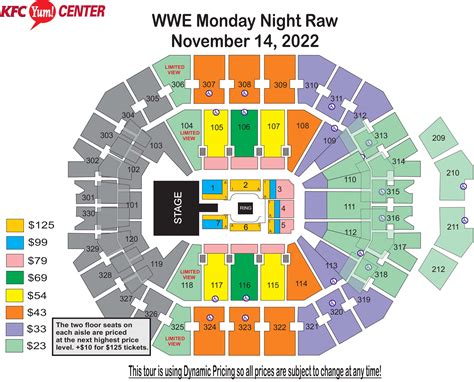 KFC Yum! Center: Third Level Seating Map and Venue Information 15