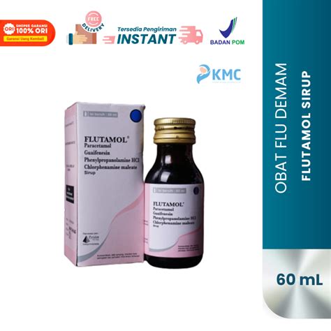 Jual Flutamol Syrup Ml Obat Sirup Demam Flu Bersin Batuk Tidak