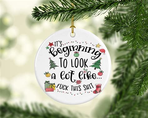 Funny Rude Offensive Christmas Tree Ornament It's - Etsy