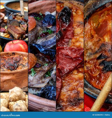 Traditional Macedonian Food, Collage Stock Image - Image of meat