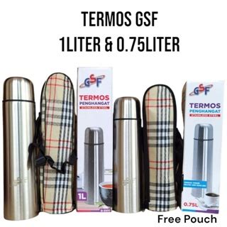 TERMOS Gsf L STAINLESS Steel THERMOS L STAINLESS Hot Cold Water THERMOS VACUUM FLASH THERMOS