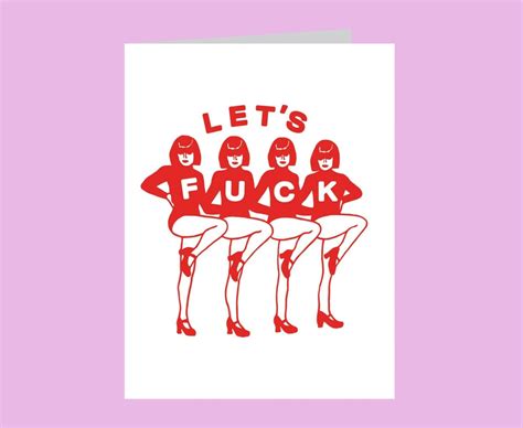 Lets Fuck Valentine Card Fuck Buddy Card Dirty Valentines Greeting Card Etsy