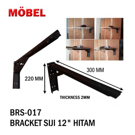 Jual Cm Hitam Bracket Penyangga Rak Siku Dinding Meja Lipat Shelf