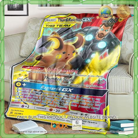 HOT Fleece Blanket Thor And Raichu Tag Team Custom Pokemon Express Your Unique Style With