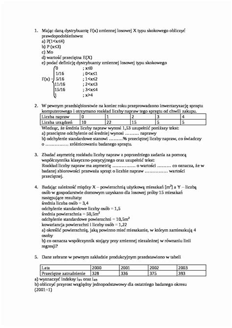 Statystyka Opisowa Egzamin Notatek Pl