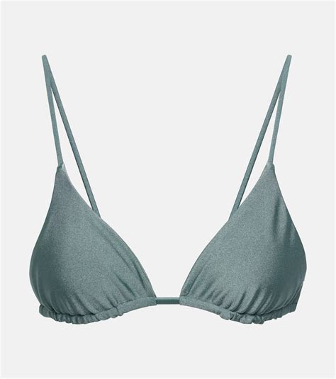 Jade Swim Via Triangle Bikini Top In Glacier ModeSens