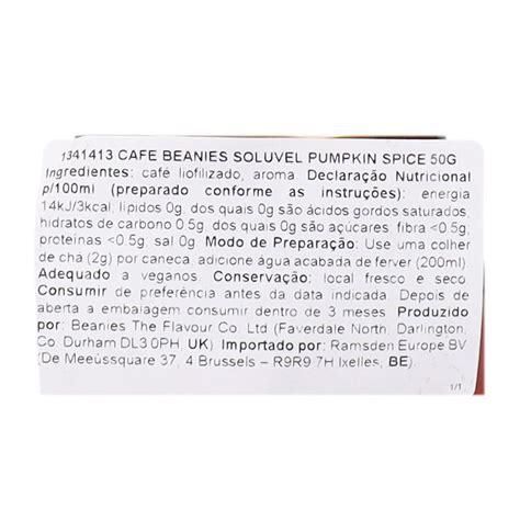 Beanies Pumpkin Spice Instant Coffee G Instant Coffee Coffee Tea Coffee Hot Chocolate