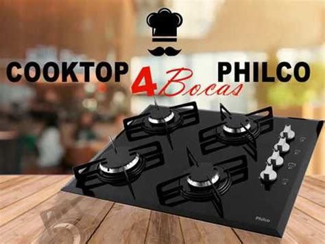 Fog O Cooktop Bocas Philco Cook Chef G S Glp Acendimento