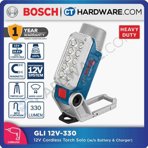 Bosch GLI 12V-330 Solo Cordless Torch (Without Battery & Charger ...
