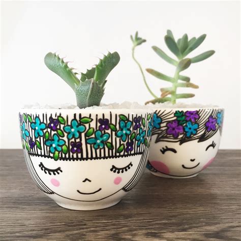 Дизайнерская Расписаные Большие Глиняные Горшки Для Цветов - HD фотoграфии