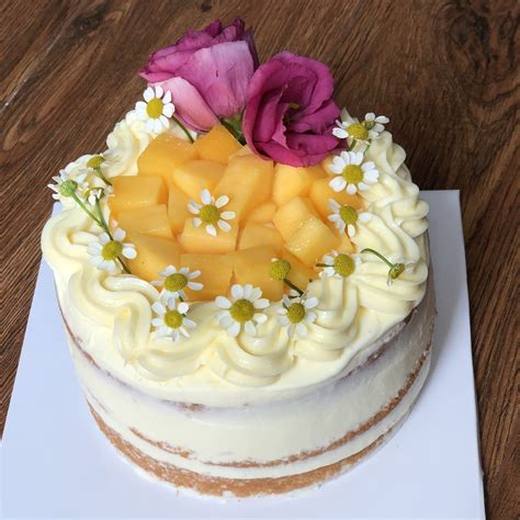 mango whipped cream cake butter oven