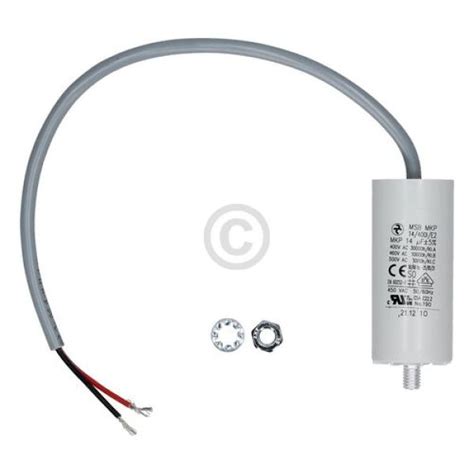 Kondensator 14µF 400V HYDRA MSB MKP universal mit Anschlusskabel und ...