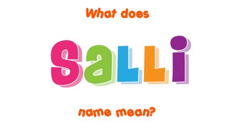 Salli name - Meaning of Salli