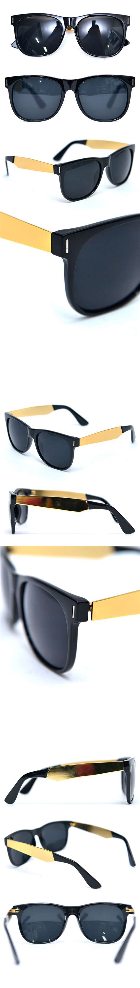 Accessories Sunglasses And Glasses Lux Gold Arm Retro Sunglasses 106