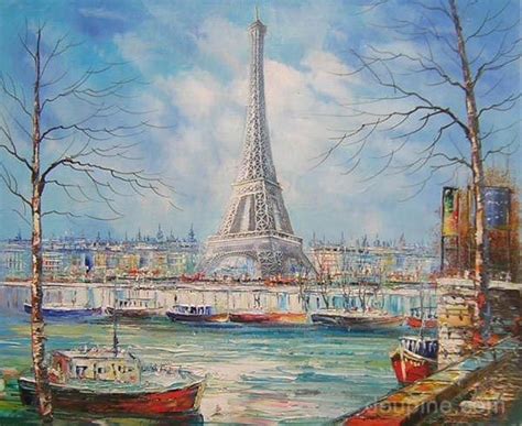 Париж, париж, картина, эйфелева башня, архитектура, город, красота ...