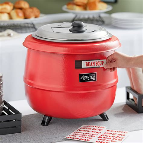 Avantco S600RD 14 Qt. Red Soup Kettle Warmer - 120V, 600W