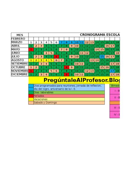 Pdf Cronograma Escolar Xlsx Xlsx Dokumen Tips