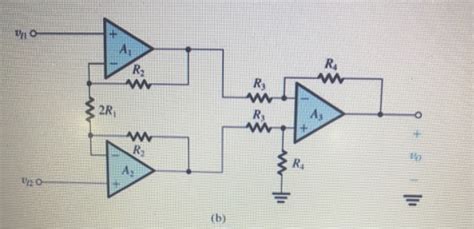 Solved Consider The Instrumentation Amplifier Of Fig Chegg