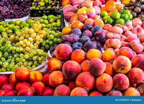 fruits stall  market stock photo image  groceries